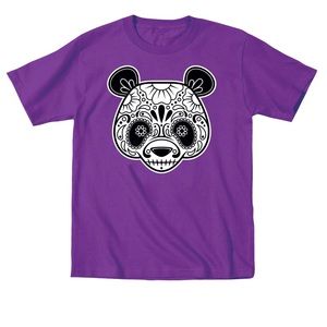 Girls tee - purple sugar skull